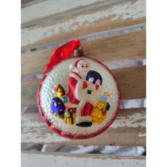 Waterford Santa globe toys glass red Xmas tree - Picture 1 of 8